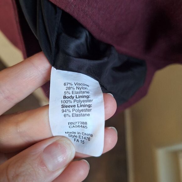 J. Crew School Boy Blazer burgundy 00 - Picture 6 of 8